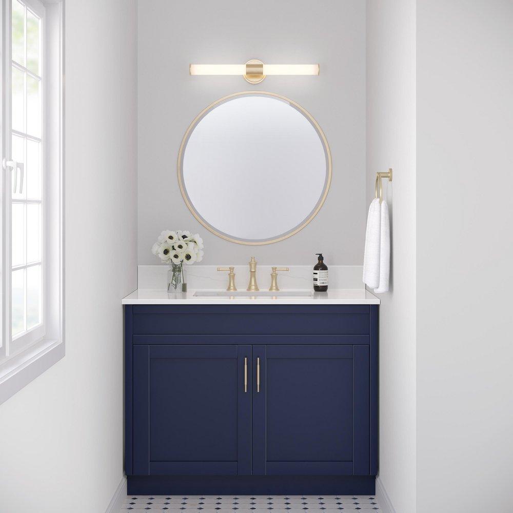 1-Light LED Vanity Fixture in Modern Gold 