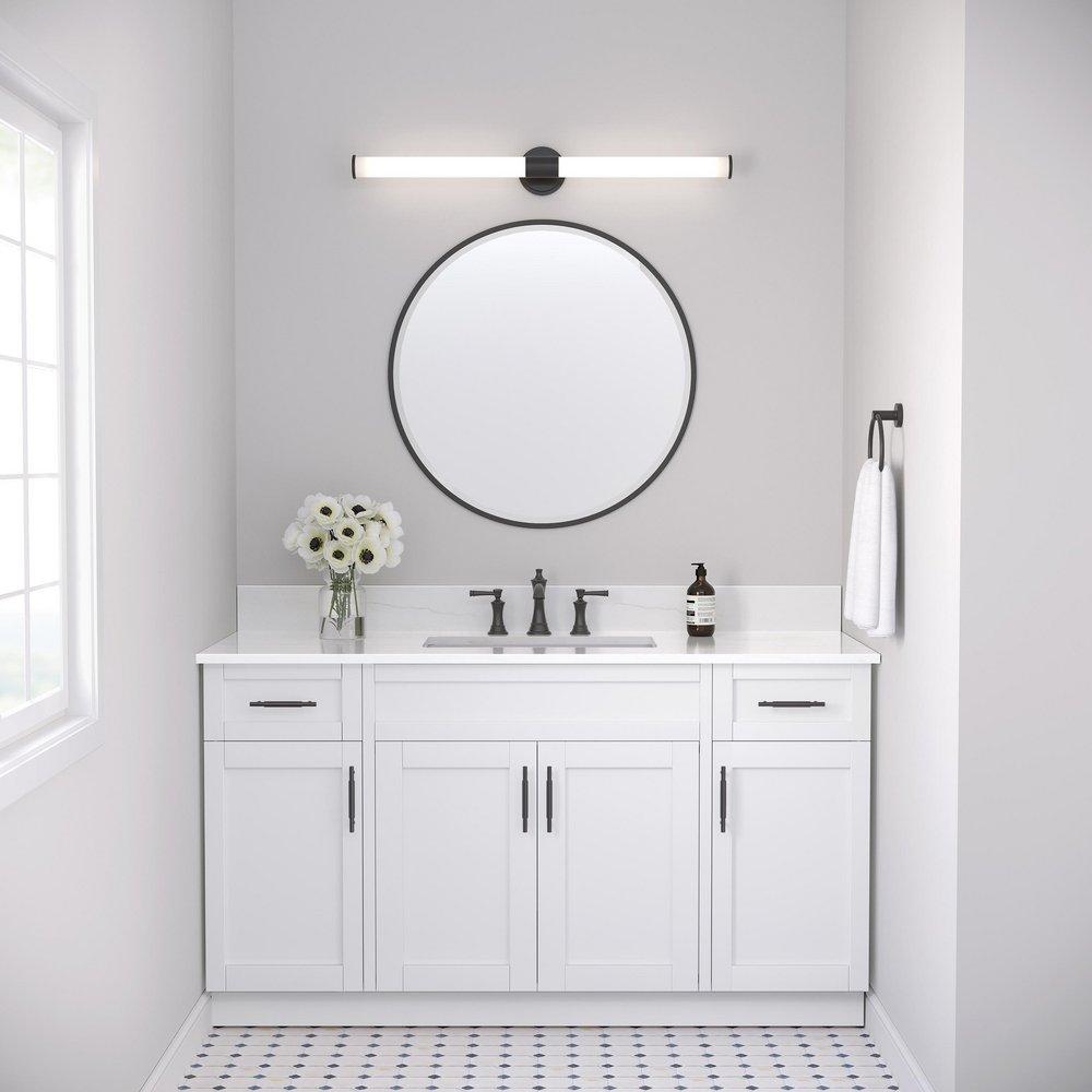 1-Light LED Vanity Fixture in Matte Black 
