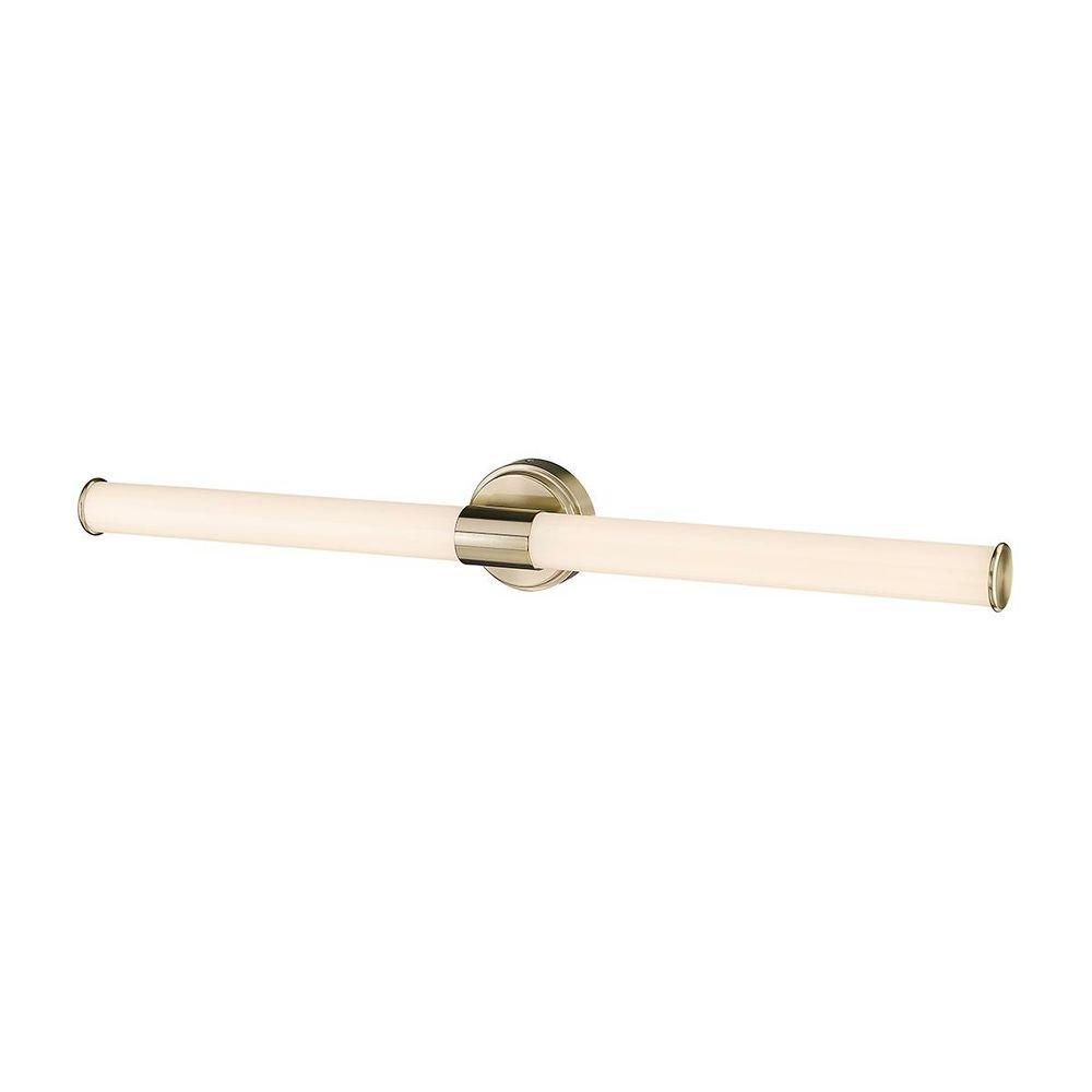 1-Light LED Vanity Fixture in Modern Gold 