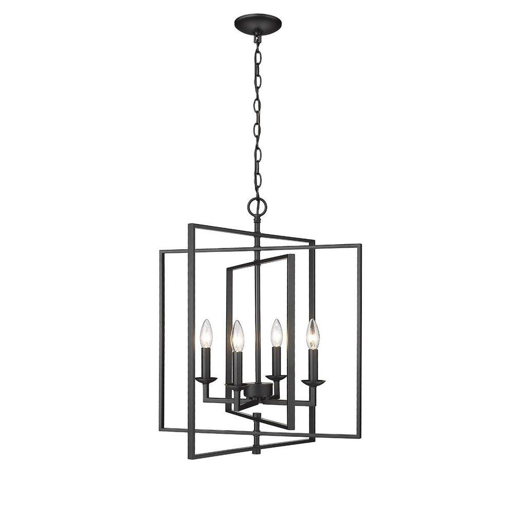 Millennium Lighting Matte Black 4-Light Pendant Light 