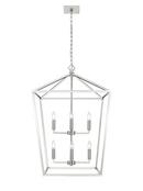 8-Light Pendant Light in Satin Nickel 