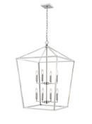 8-Light Pendant Light in Satin Nickel 