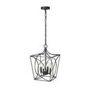 4-Light Pendant Light in Matte Black 