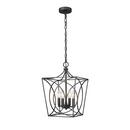 4-Light Pendant Light in Matte Black 