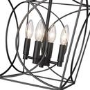 4-Light Pendant Light in Matte Black 