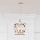 4-Light Pendant Light in Painted Modern Gold 