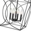 4-Light Pendant Light in Matte Black 
