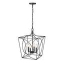4-Light Pendant Light in Matte Black 