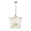 4-Light Pendant Light in Painted Modern Gold 