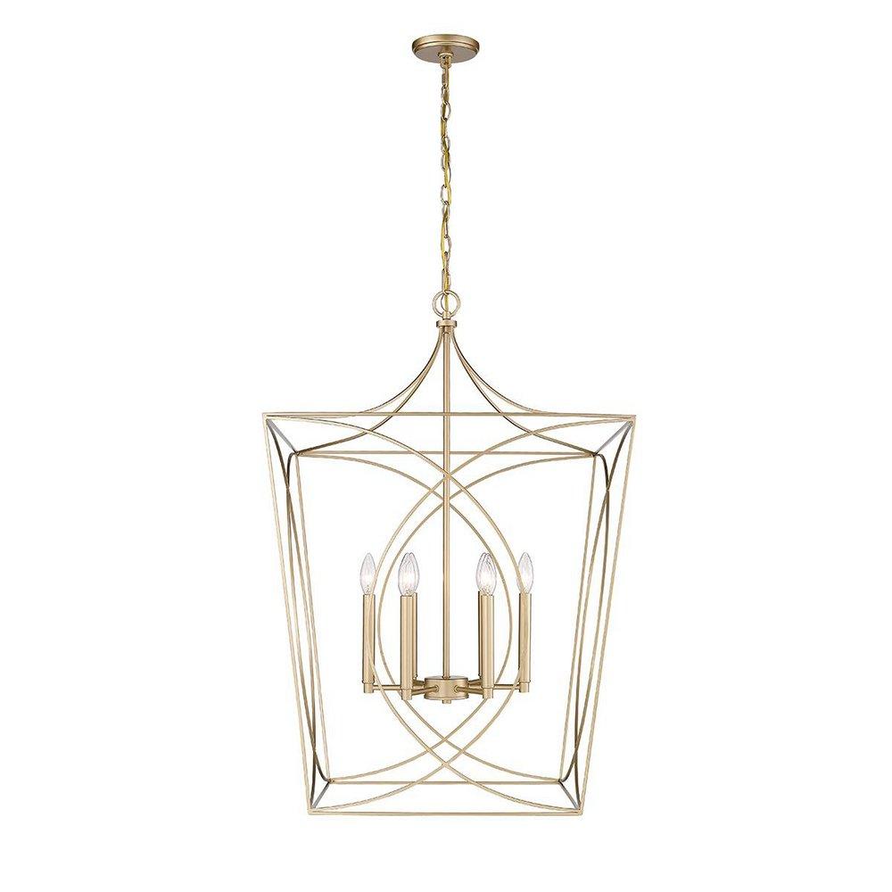 6-Light Pendant Light in Painted Modern Gold 