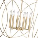 6-Light Pendant Light in Painted Modern Gold 