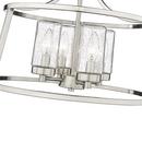 4-Light Semi-Flush Mount Ceiling Light in Brushed Nickel 