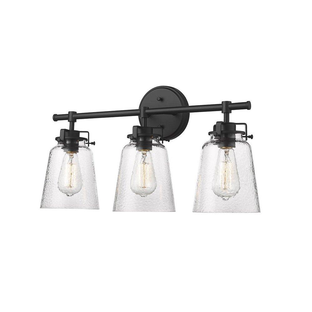 3-Light Vanity Fixture in Matte Black 