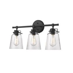 3-Light Vanity Fixture in Matte Black