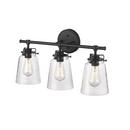 3-Light Vanity Fixture in Matte Black 