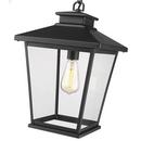 1-Light Outdoor Hanging Lantern Powder Coated Black 