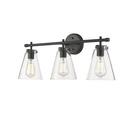 3-Light Vanity Fixture in Matte Black
