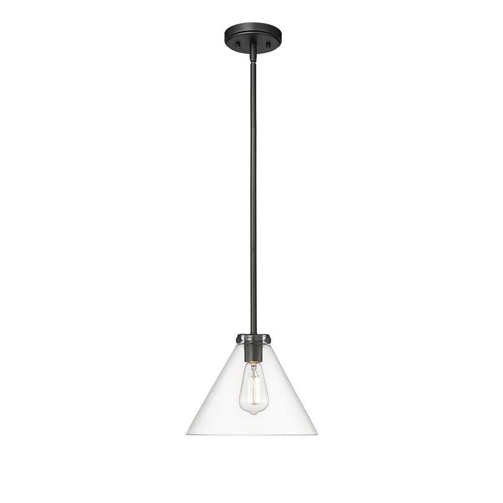 1-Light Pendant Light in Matte Black 
