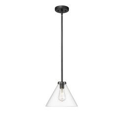 1-Light Pendant Light in Matte Black