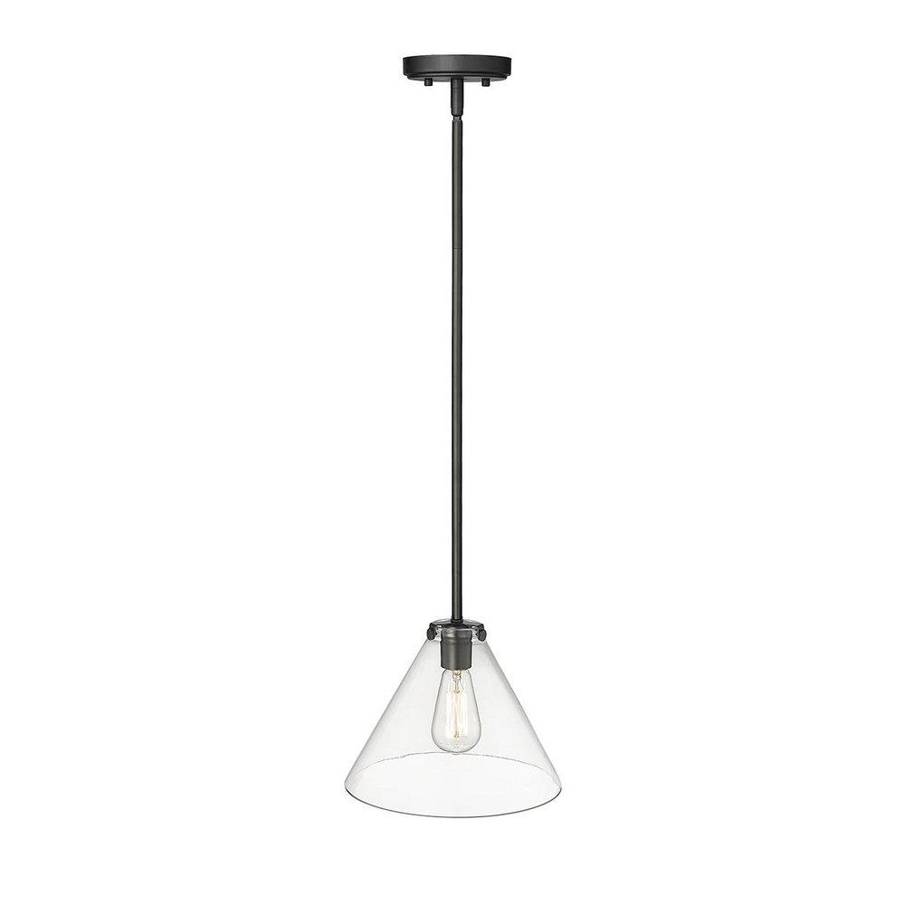 1-Light Pendant Light in Matte Black 