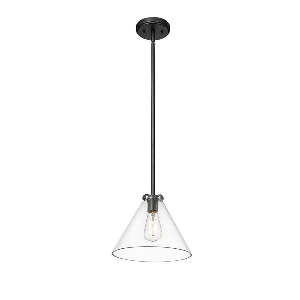 1-Light Pendant Light in Matte Black 