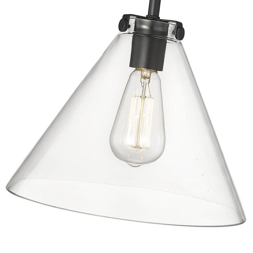 1-Light Pendant Light in Matte Black 