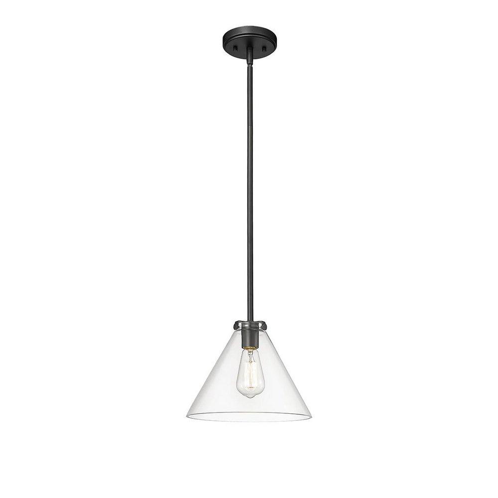 1-Light Pendant Light in Matte Black 