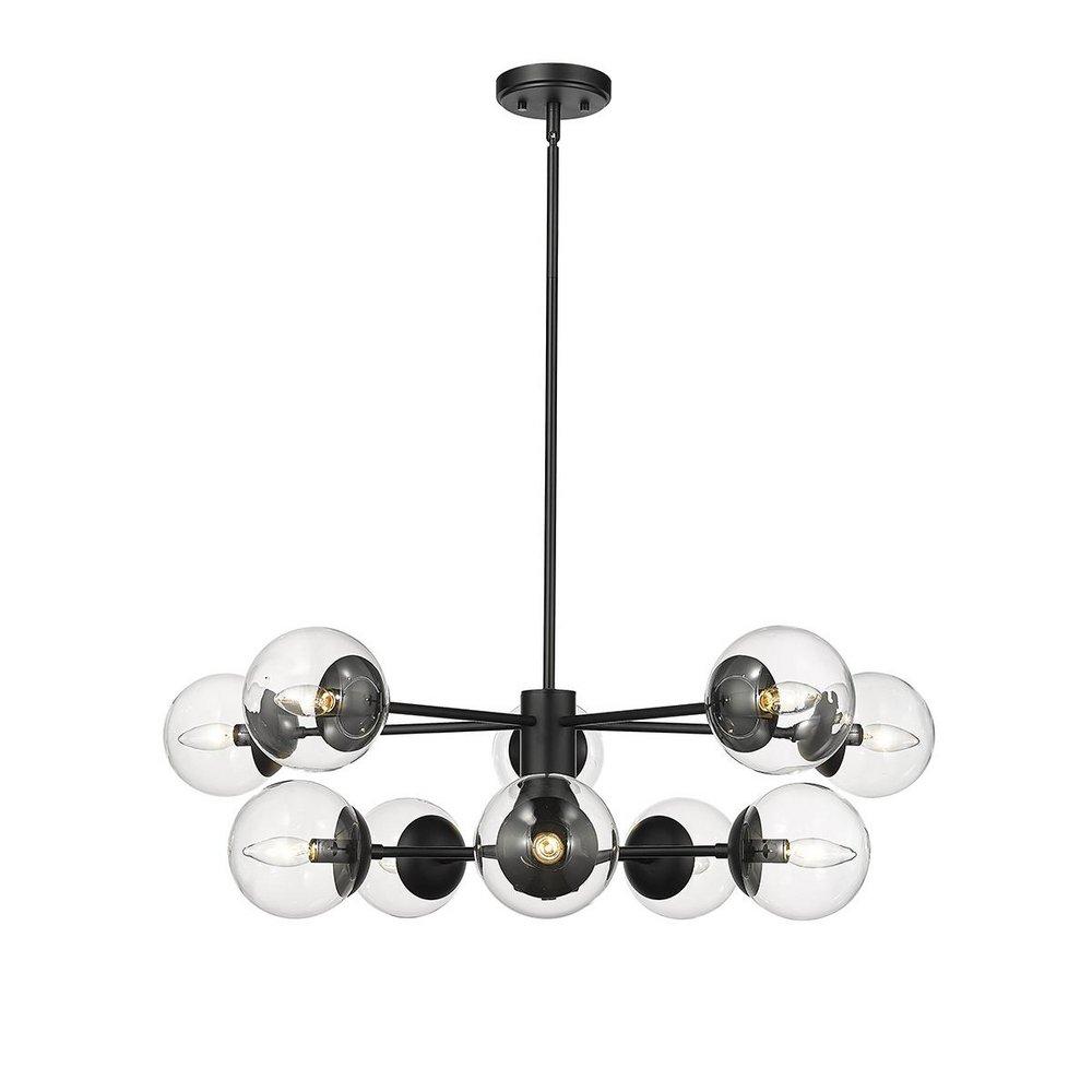 Millennium Lighting Matte Black 10-Light Chandelier Ceiling Light 