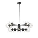 Millennium Lighting Matte Black 10-Light Chandelier Ceiling Light 