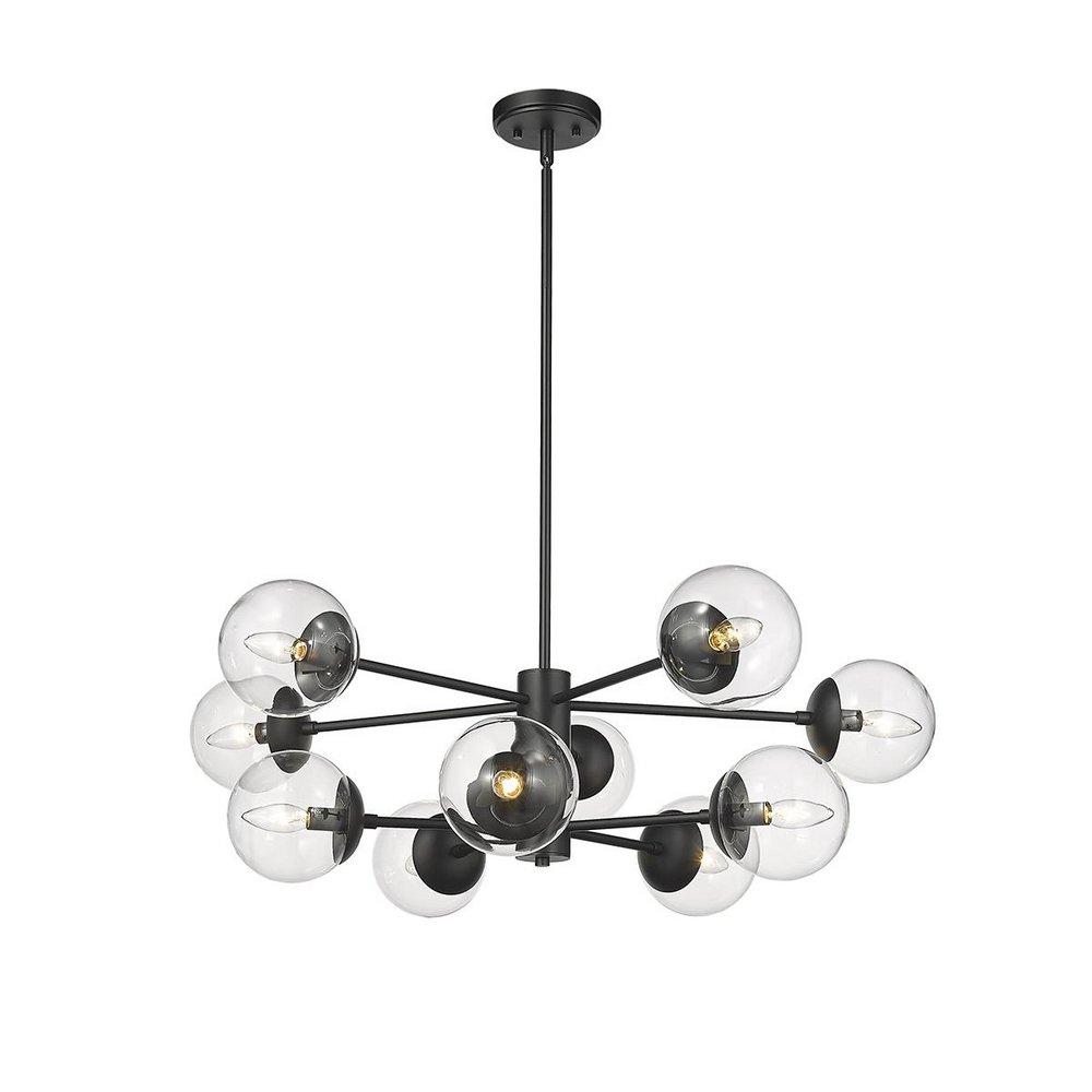 Millennium Lighting Matte Black 10-Light Chandelier Ceiling Light 