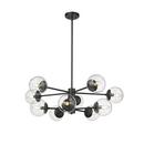 Millennium Lighting Matte Black 10-Light Chandelier Ceiling Light 