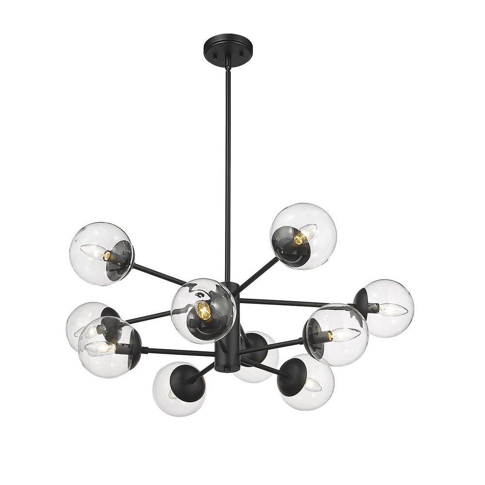 Millennium Lighting Matte Black 10-Light Chandelier Ceiling Light 
