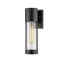 1-Light Outdoor Wall Sconce in Powder Coated Black 