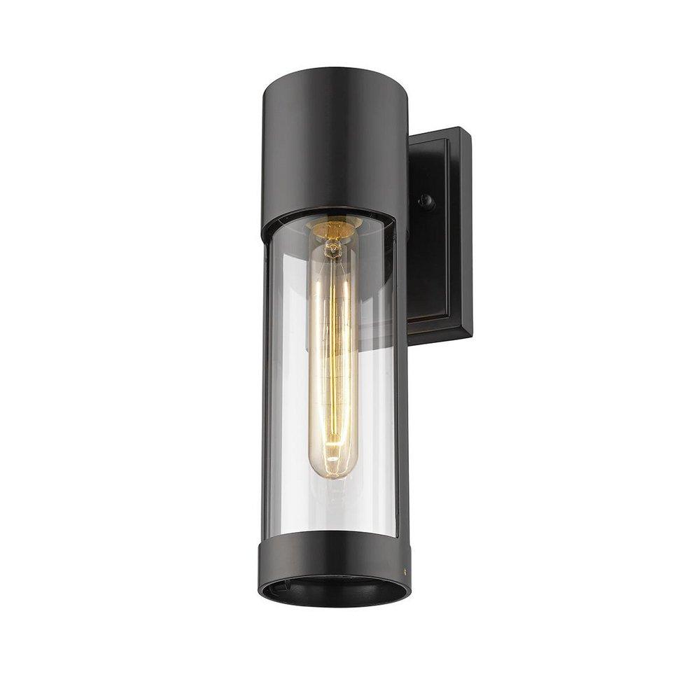 1-Light Outdoor Wall Sconce in Powder Coated Black 