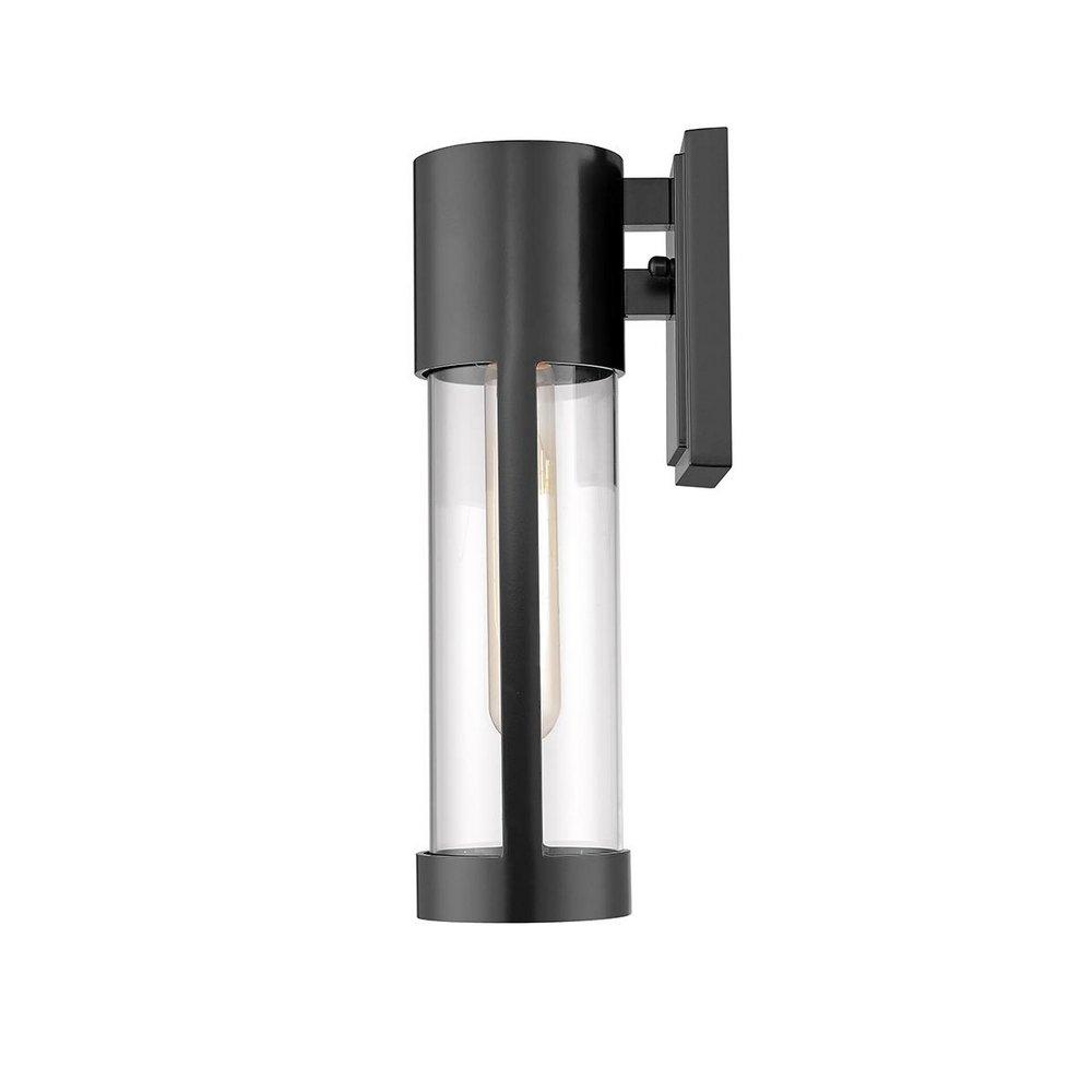 1-Light Outdoor Wall Sconce in Powder Coated Black 