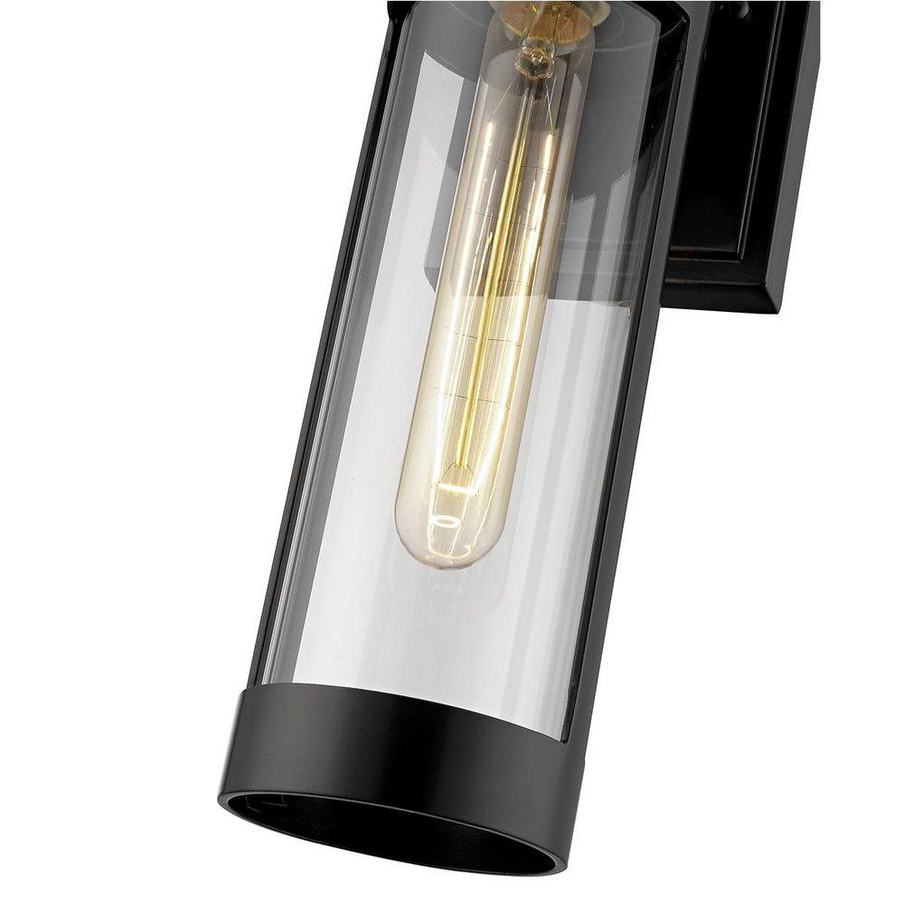 1-Light Outdoor Wall Sconce in Powder Coated Black 