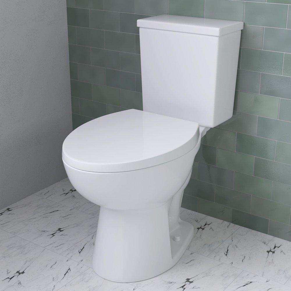 Comfort Height Elongated Toilet Bowl in White 