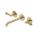 Two Handle Widespread Bathroom Sink Faucet in Antique Gold