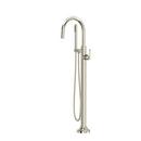 Single Handle Lever Floor Mount Filler in Polished Nickel (Trim Only)