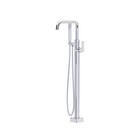 Single Handle Lever Floor Mount Filler in Polished Chrome (Trim Only)