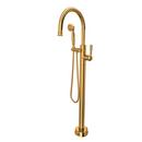 Single Handle Lever Floor Mount Filler in Italian Brass (Trim Only)