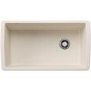 33-1/2 x 18-1/2 in. No Hole Granite Composite Single Bowl Undermount Kitchen Sink in Soft White