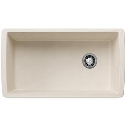 33-1/2 in. Undermount Composite Single Bowl Kitchen Sink in Soft White
