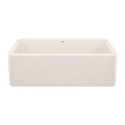 33 in. Undermount Farmhouse Composite Single Bowl Kitchen Sink in Soft White