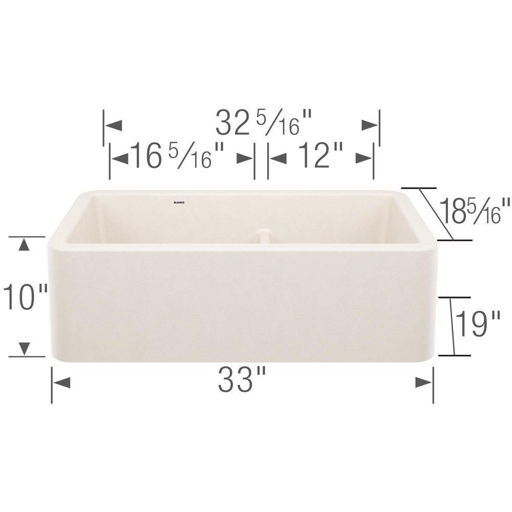 IKON 33 APRON LOW DIVIDE - SOFT WHITE 