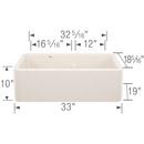 BLANCO Soft White 33 x 19 in. No Hole Granite Composite Double Bowl Farmhouse Kitchen Sink 