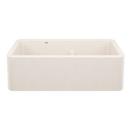 BLANCO Soft White 33 x 19 in. No Hole Granite Composite Double Bowl Farmhouse Kitchen Sink 