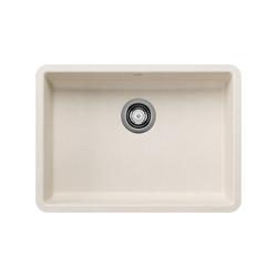 25 in. Undermount Silgranit Single Bowl Kitchen Sink in Soft White