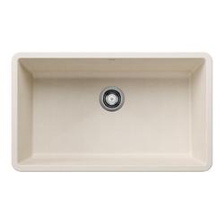 32 in. Undermount Composite Single Bowl Kitchen Sink in Soft White