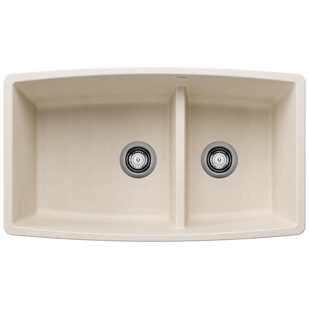 33 in. Drop-in Silgranit Double Bowl Kitchen Sink 
